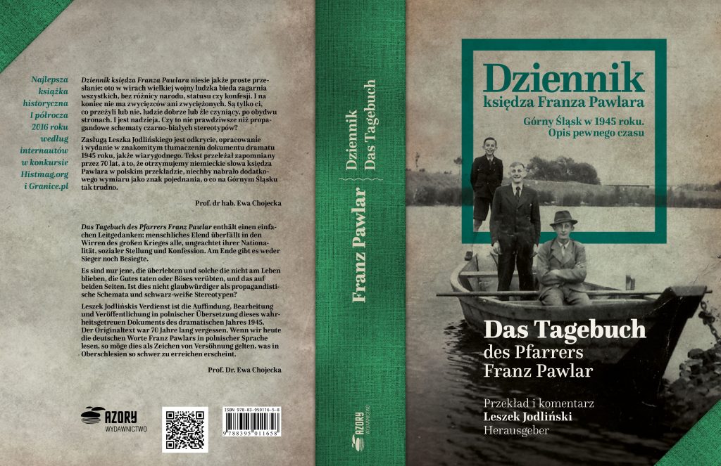 Finalny projekt przedniej i tylnej okładki Dziennika ks. Franza Pawlara